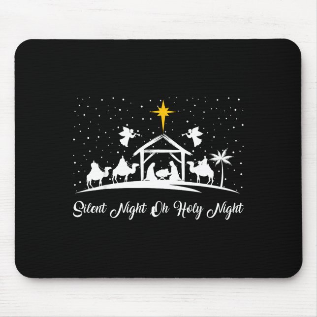 Silent Night Holy Night Nativity Scene Christian C Musmatta (Framsidan)