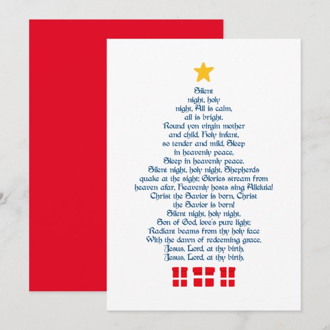 Silent Night Julkort (Fram/baksida)