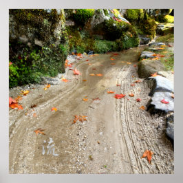 Silent Passage - 流 (Flow) - Japanese Wabi-Sabi Pho Poster