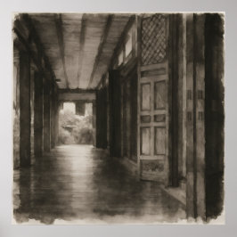 Silent Passage – Ink Painting Poster