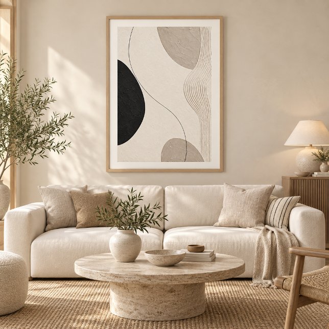 Silent Passage | Minimal Abstract Plaster Art Prin Poster (Skapare uppladdad)
