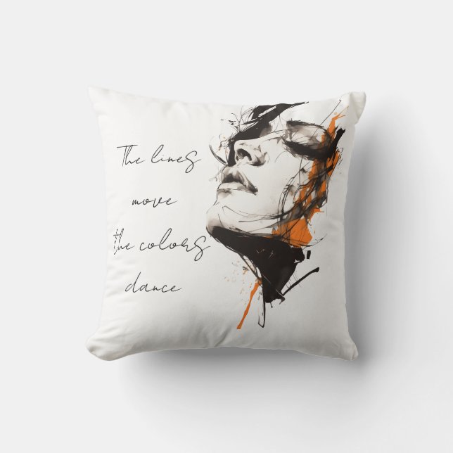 Silent Power – Artistic Throw Pillow Kudde (Framsida)