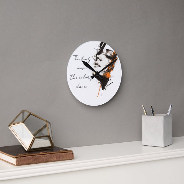 Silent Power – Modern Artistic Wall Clock Rund Klocka (Kontor)