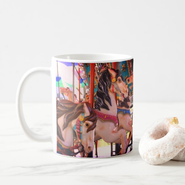 Silent Prancers Carousel Horses Kaffemugg (Med munk)