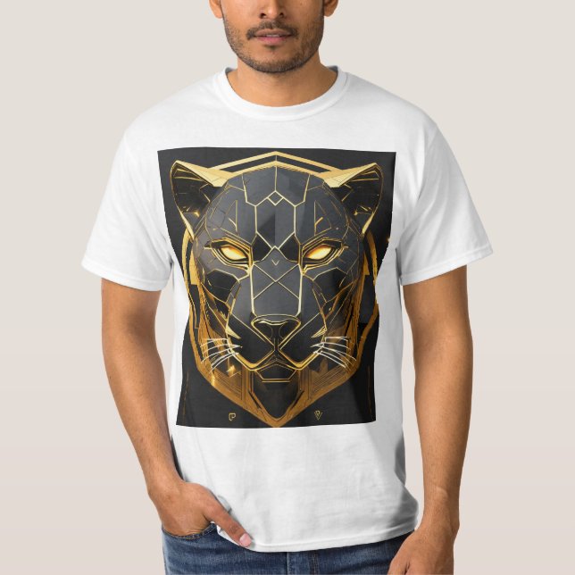 "Silent Prowler: Stunning Black Panther Artwork" T Shirt (Framsida)