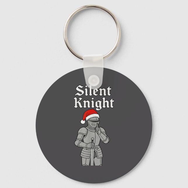 Silent Santa Knight Christmas Holiday Xmas Theme M Nyckelring (Framsida)