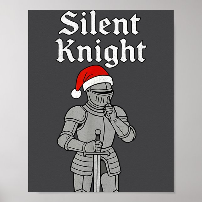 Silent Santa Knight Christmas Holiday Xmas Theme M Poster (Framsidan)