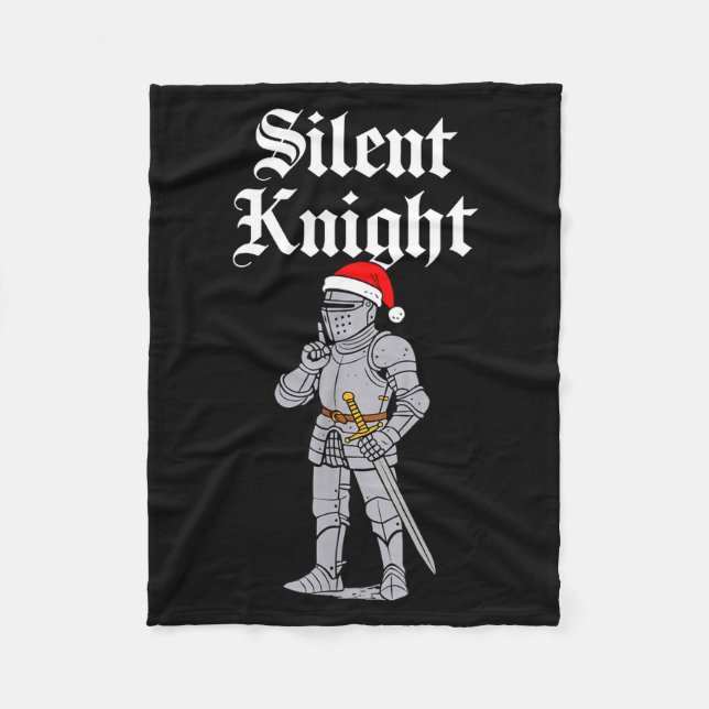 Silent Santa Knight Christmas Medieval Costume Men Fleecefilt (Framsidan)