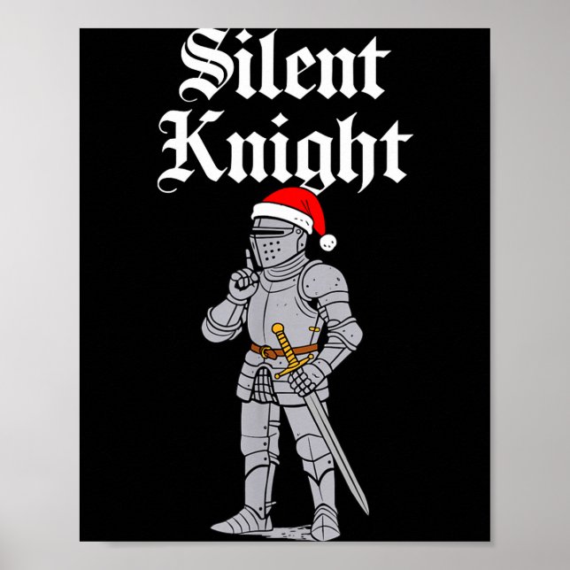 Silent Santa Knight Christmas Medieval Costume Men Poster (Framsidan)