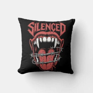 Silent Scream Mouth Illustration Kudde