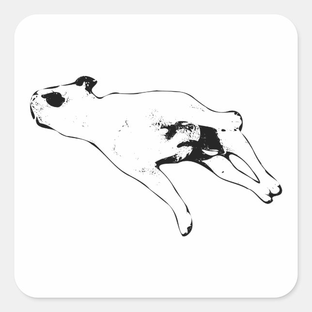 Silent Sleigh-Eve Stretch Fyrkantigt Klistermärke (Framsida)