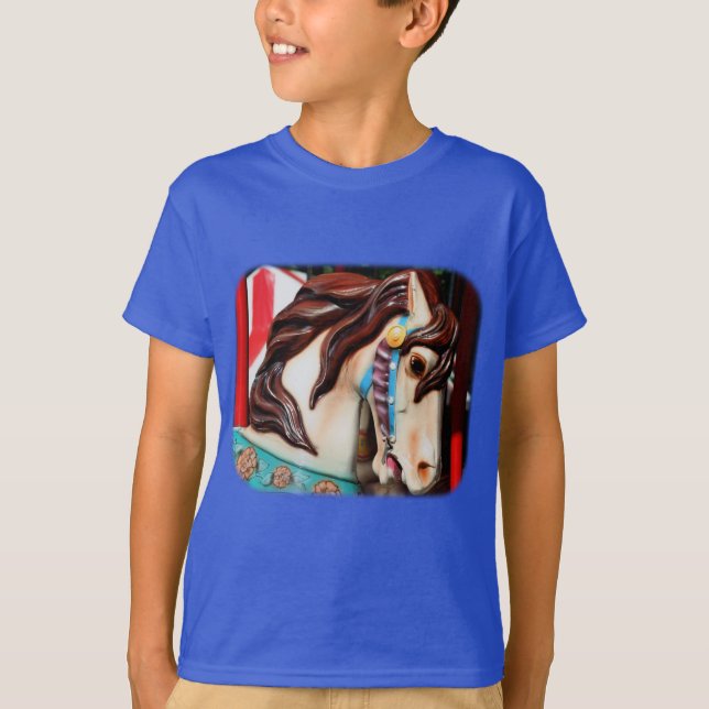 Silent Steed Carousel Horse T-shirt (Framsida)