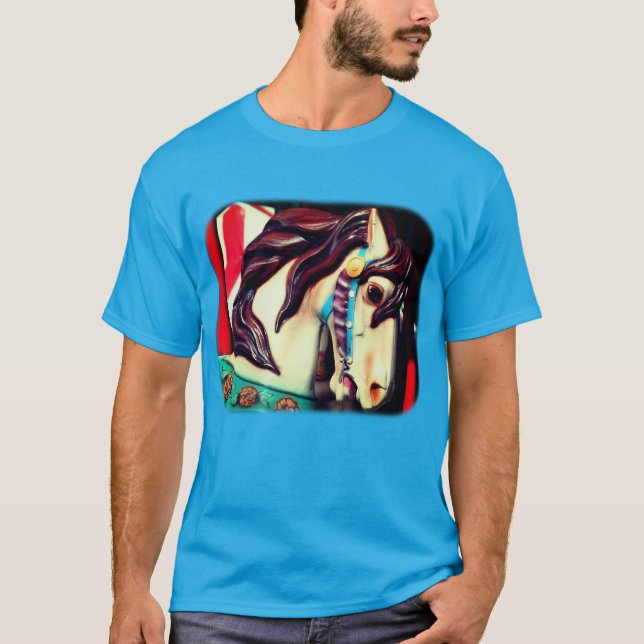 Silent Steed Carousel Horse T Shirt (Framsida)