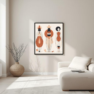 Silent Strength – Feminine Abstract Wall Art Poster