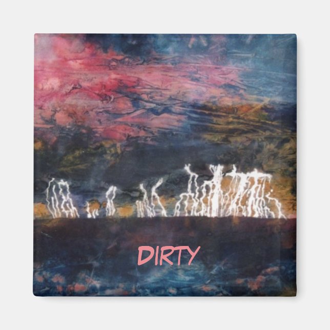 "Silent Thunder #2" Abstrakt Dishwasher Magnet (Framsidan)