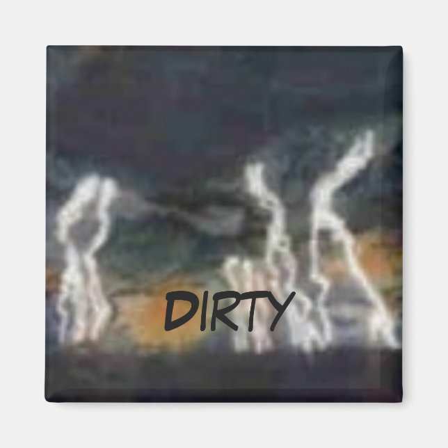 "Silent Thunder" Abstrakt Dishwasher Status Magnet (Framsidan)