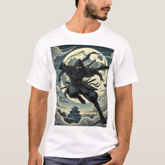 Silent Warrior: Ninja Under the Moon T Shirt