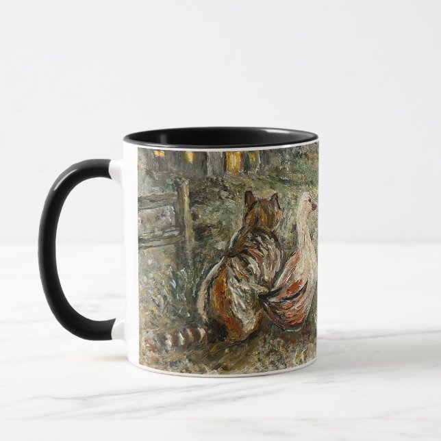 Silent Watching Whimsical Farmhouse Animals  Mugg (Vänster)