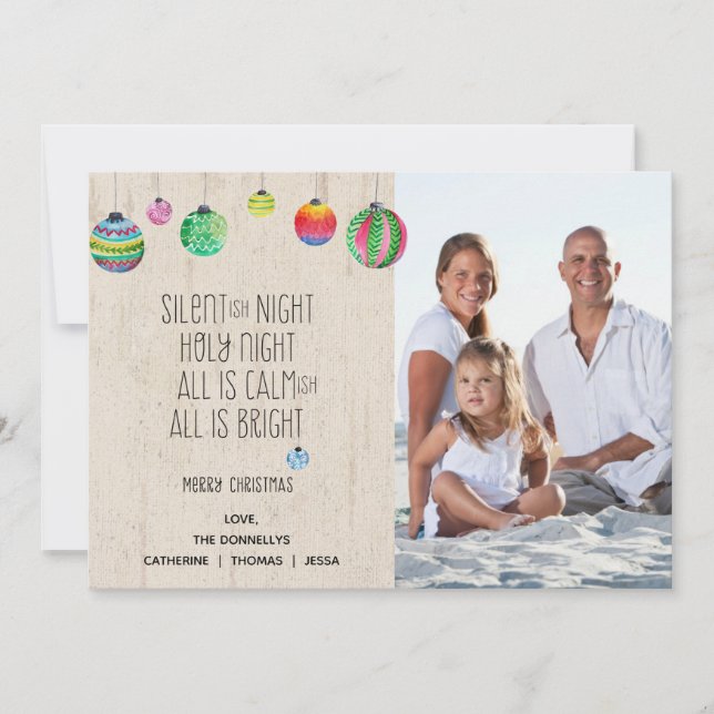 Silentish Nattfunny julfotkort Julkort (Framsida)