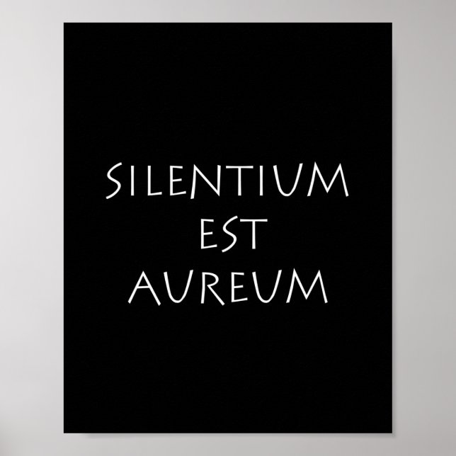 Silentium est aureum poster (Framsidan)