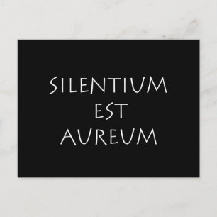 Silentium est aureum vykort