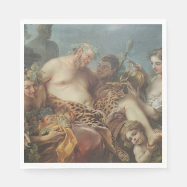 Silenus drakhet (av Carle van Loo) Pappersservett (Framsidan)