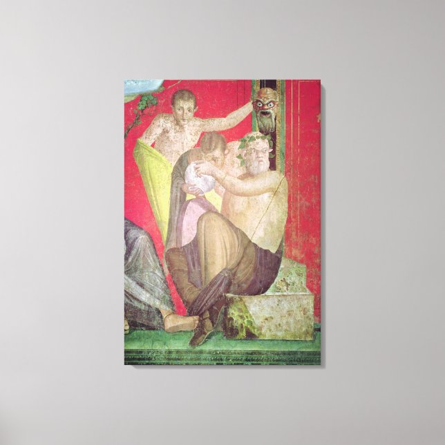 Silenus och Young Satyr, Öster Wall Canvastryck (Framsida)