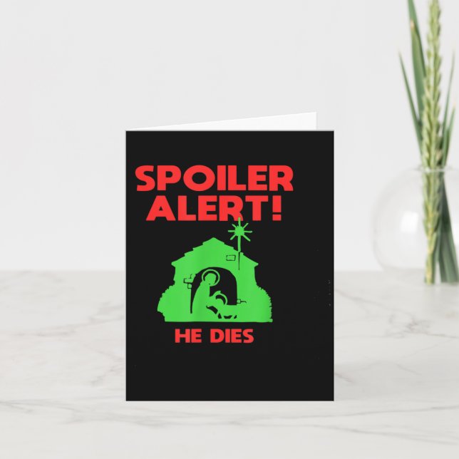 Siler Alert He Dies Funny Christmas  Kort (Framsida)