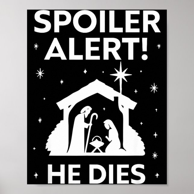 Siler Alert He Dies, Funny Christmas, Nativity Sce Poster (Framsidan)