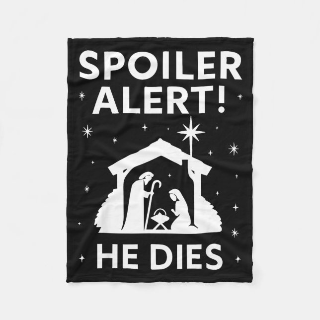 Siler Christmas Nativity Scene Funny Christian Slo Fleecefilt (Framsidan)