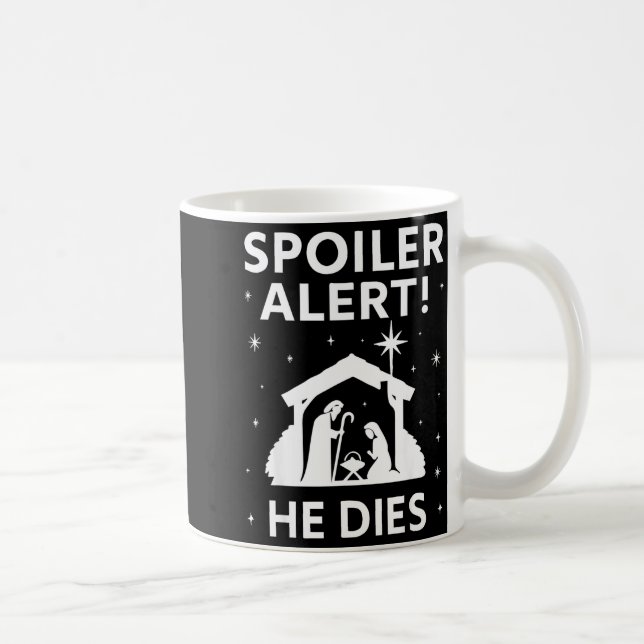 Siler Christmas Nativity Scene Funny Christian Slo Kaffemugg (Höger)