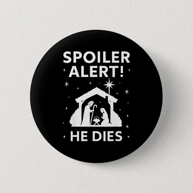 Siler Christmas Nativity Scene Funny Christian Slo Knapp (Framsida)