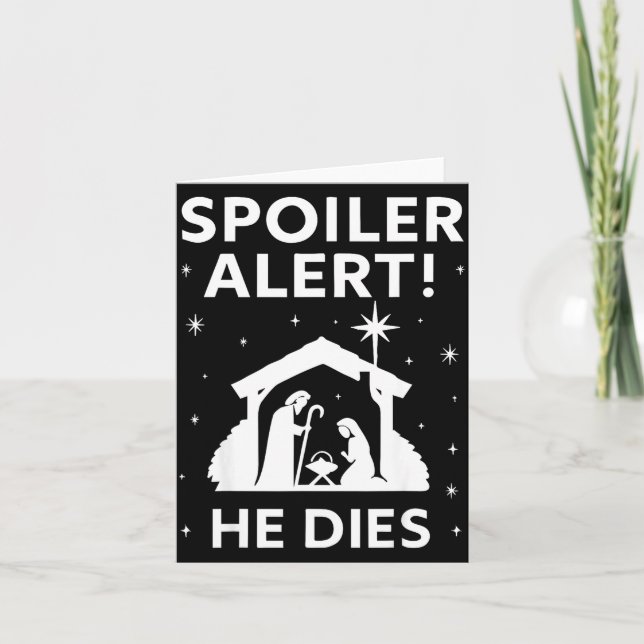 Siler Christmas Nativity Scene Funny Christian Slo Kort (Framsida)