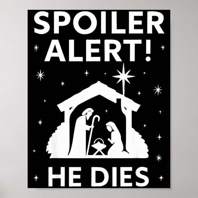 Siler Christmas Nativity Scene Funny Christian Slo Poster (Framsidan)