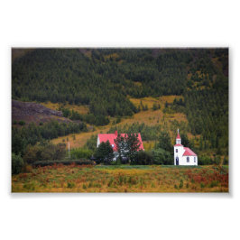 Silfrastadakirkja Church i Islandet Fototryck