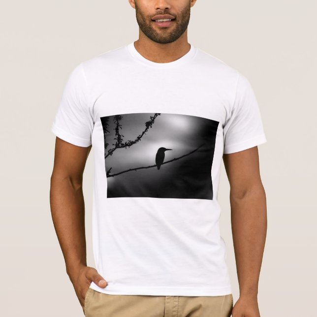 Silhouett av kungsfiskare t shirt (Framsida)