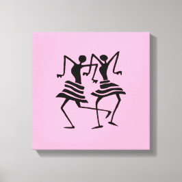 Silhouette African Art Firande Canvastryck