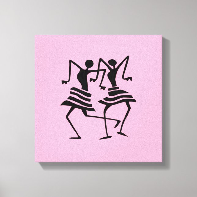 Silhouette African Art Firande Canvastryck (Framsida)