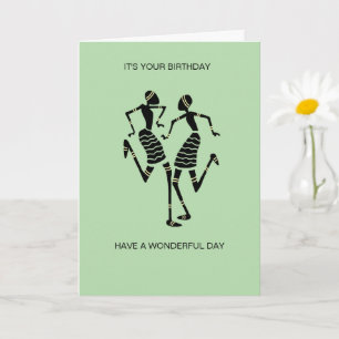 Silhouette African Art, Joy Dance Birthday Kort