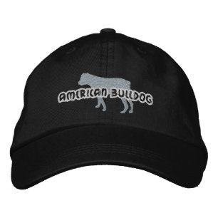 Silhouette American Bulldog Broderad Keps