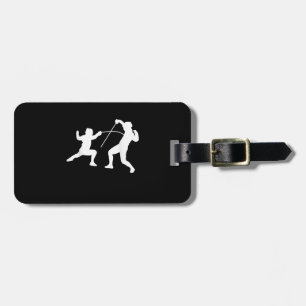 Silhouette American Fencing Fencer Swordsman Fight Bagagebricka