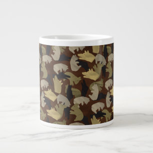 Silhouette Animal Camouflage Brown Jumbo Mugg