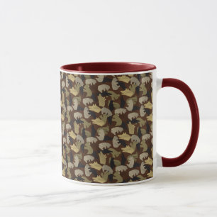 Silhouette Animal Camouflage Brown Mugg