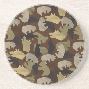 Silhouette Animal Camouflage Brown Underlägg