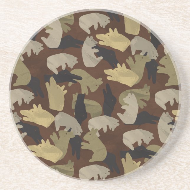 Silhouette Animal Camouflage Brown Underlägg (Framsidan)