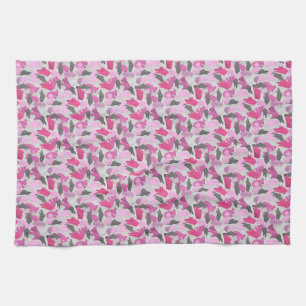 Silhouette Animal Camouflage Rosa Kökshandduk