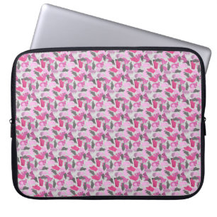 Silhouette Animal Camouflage Rosa Laptop Sleeve