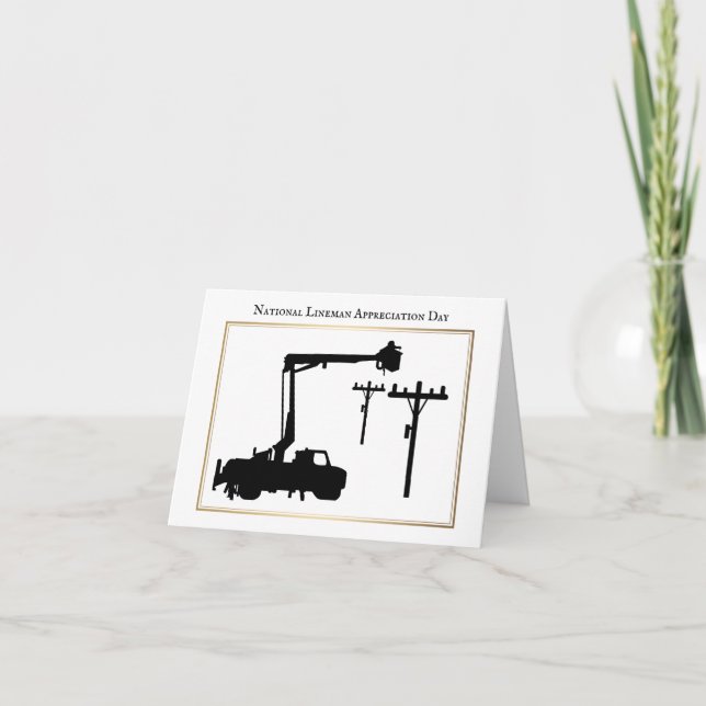 Silhouette-anpassningskort för Lineman-utvärdering Kort (Framsida)