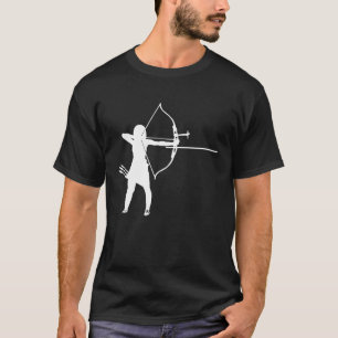 Silhouette Archery Archer Fläkt Player Bow and Arr T Shirt