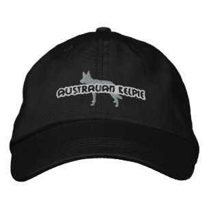 Silhouette Australian Kelpie Embroided Hat Broderad Keps